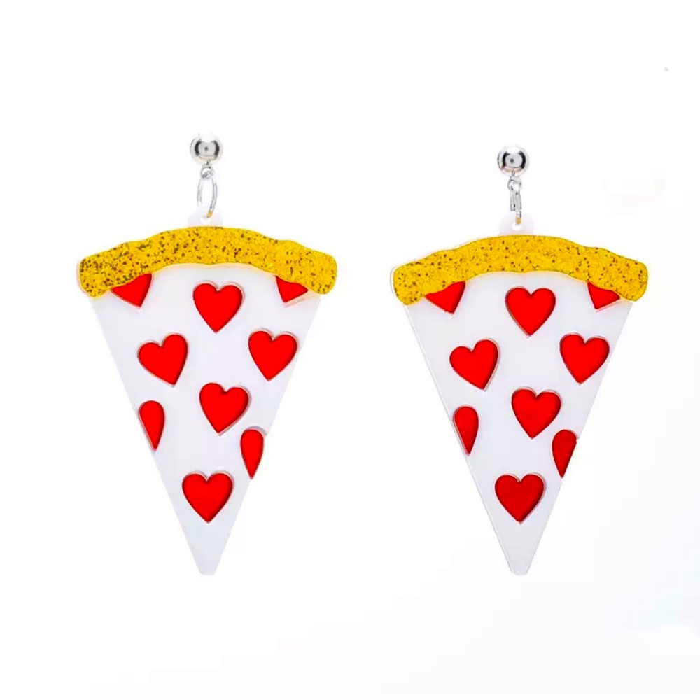 Steal My Heart Pizza Earrings